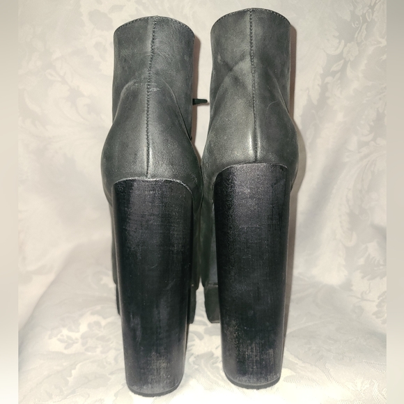 JEFFREY CAMPBELL || Black Leather NOLA Platform boots size 10M - Picture 2 of 8